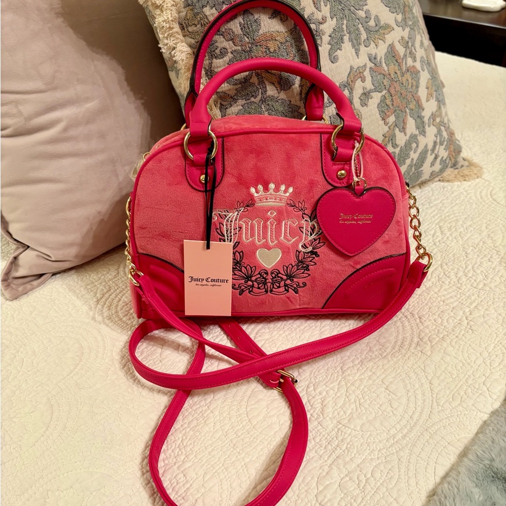 Juicy Couture Pink Heritage Bowler Handbag